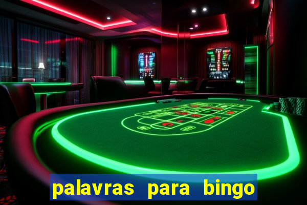 palavras para bingo de cha de lingerie